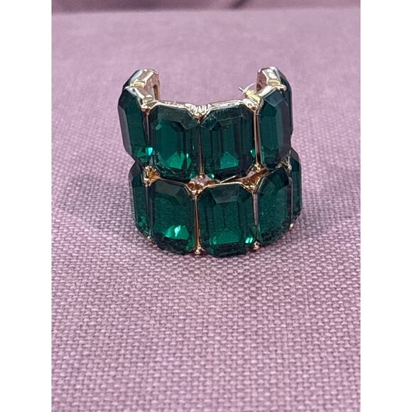 8 Other Reasons Envy Hoop in Gold & Green One Size Womens - Picture 5 of 6